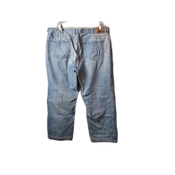 Duluth Mens Jeans 42 X 30 Blue Denim Mid-Rise Straight Leg Flex Ballroom - Picture 3 of 12